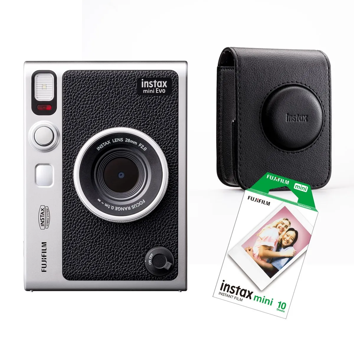 Fujifilm Instax Mini EVO Camera Type-C Bundle - Classic Black