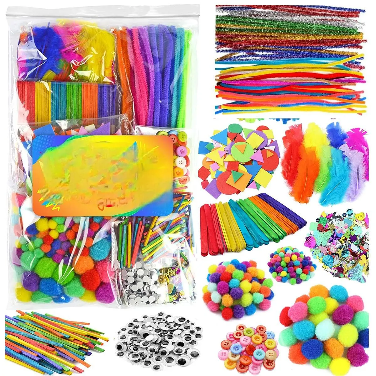 Arts & Crafts Supplies Kits & Materials Set for Kids, Toddler
