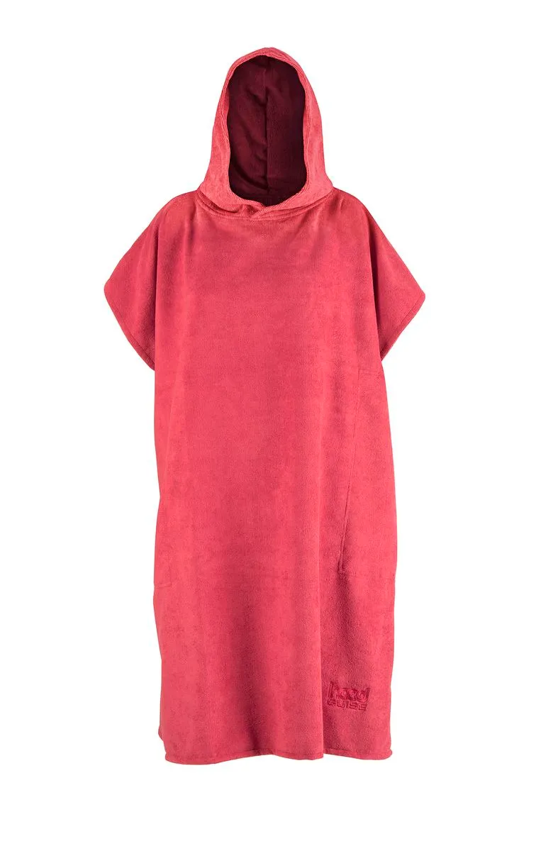 Hood Guise Microfiber Changing Beach Towel Surfers Swimming Poncho - Red