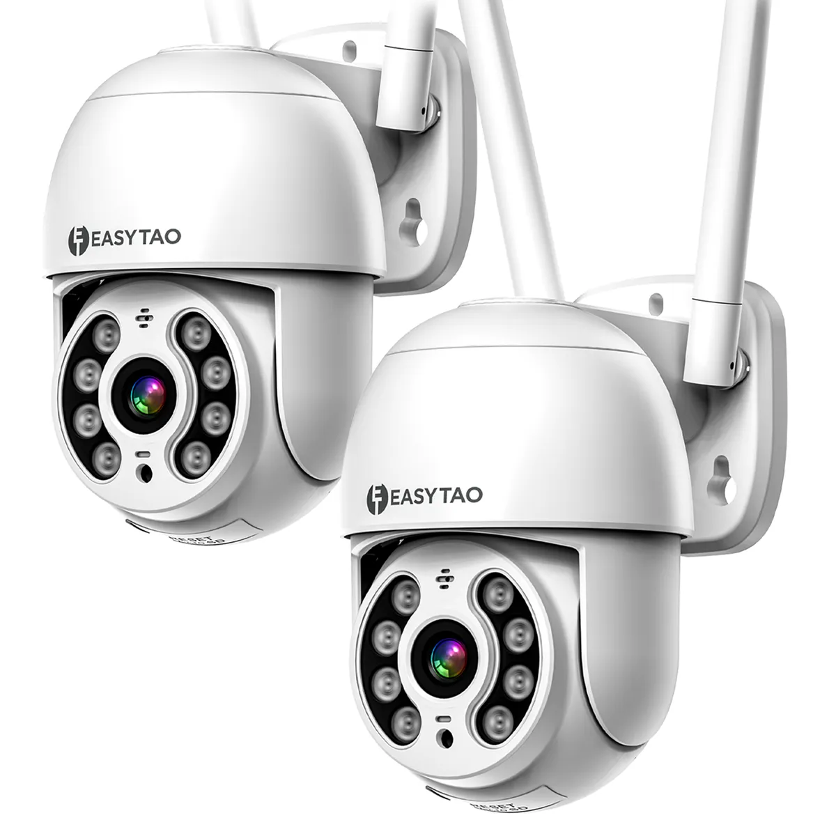 E T EASYTAO 2 PCS Alexa Security Cameras Outdoor with 2.4Ghz WIFI-C05