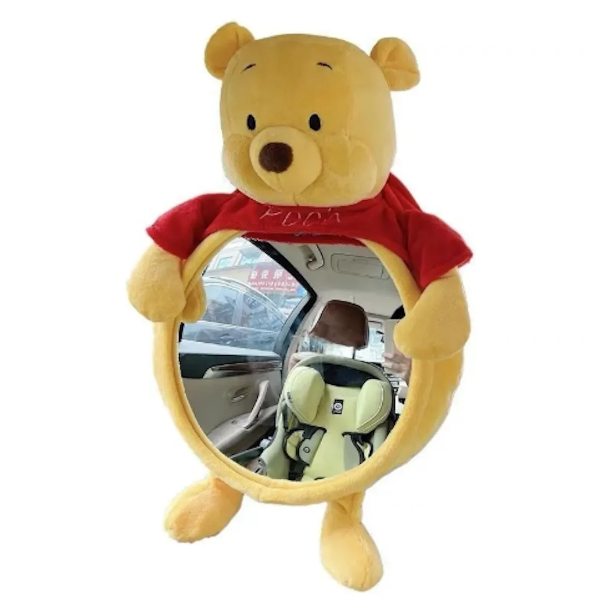 Baby Car Mirror - Rearview Plush toy Bear Baby Car Mirror