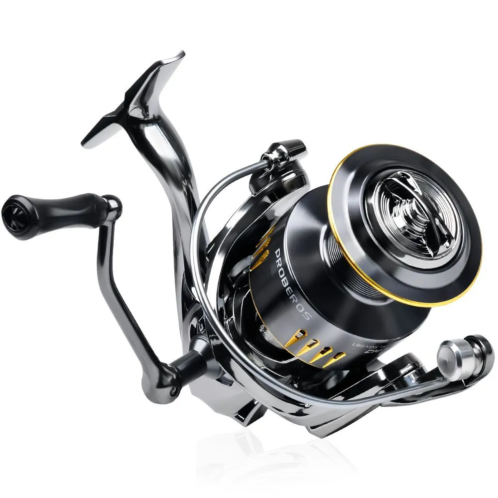 PROBEROS CM Fishing Spinning Reel,3+1BB,5.2:1 Gear Ratio,CNC Metal Handle