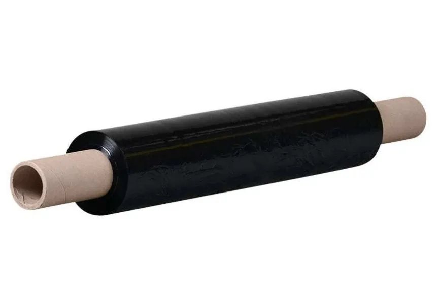 Black Sticky Pallet Plastic Wrap Cling Shrink Wrapping Plastic 40cm wide