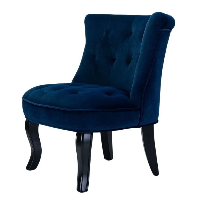 Grenier Wide Tufted Barrel Chair - Blue