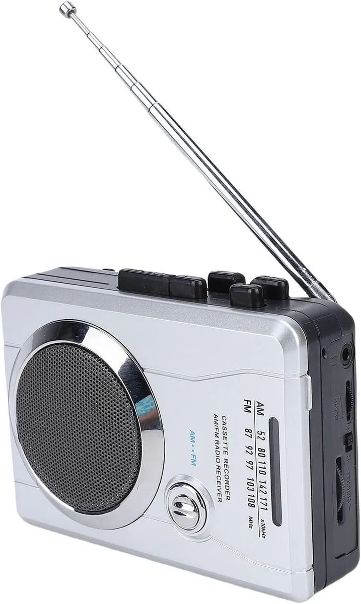 Portable Cassette Player with Auto Reverse Recording Retro Tape Player