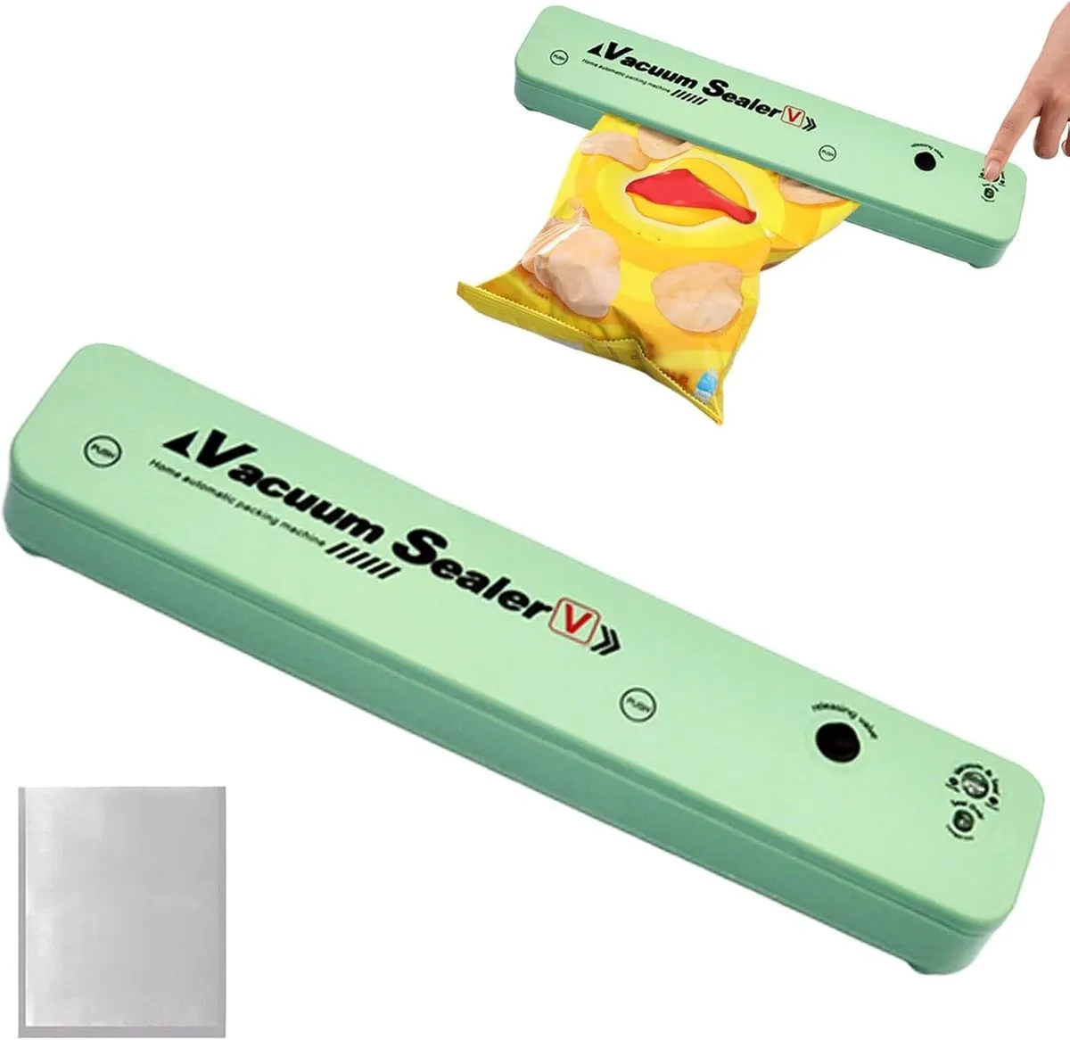 Bag Sealer | Reusable Vacuum Bag Sealer Machine For Food Preserving - Green-B