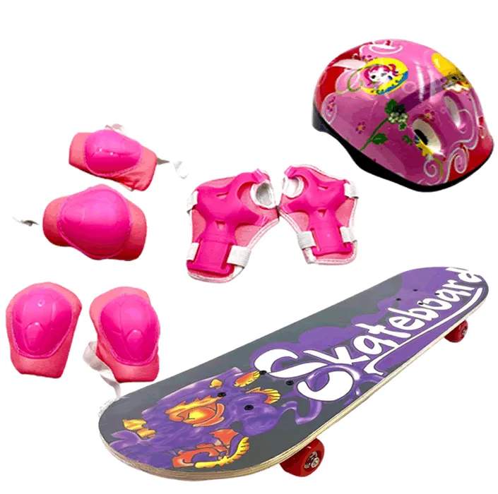 Urban Skateboard (70cm) With Protective Gear For Kids