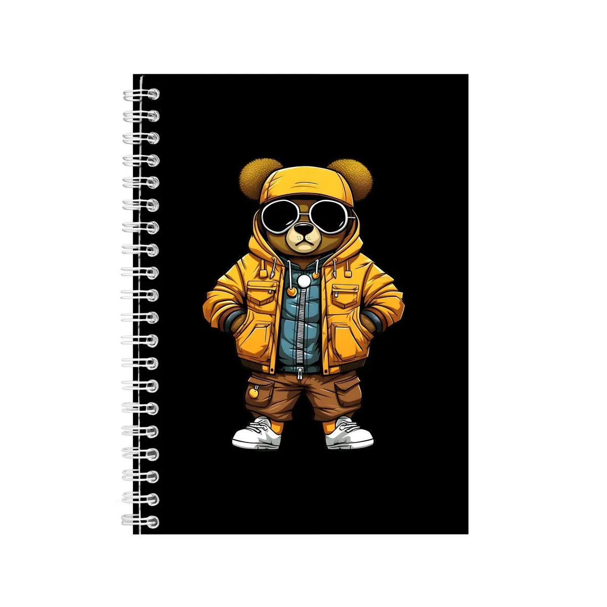Jackets A5 Notebook Spiral Lined Hip Hop Bear Lover Graphic Notepad Gift191