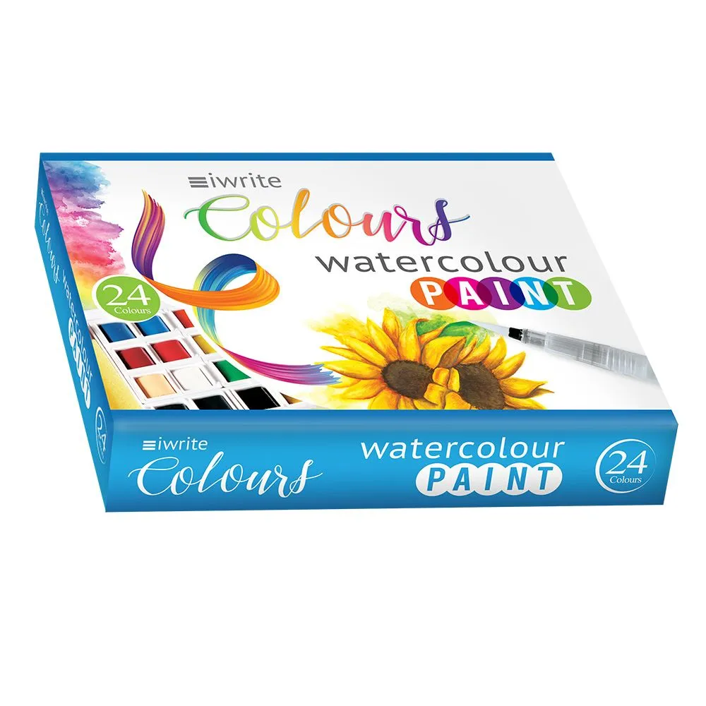 iWrite Colours Watercolour Paint - 24's - Water Colouring Set