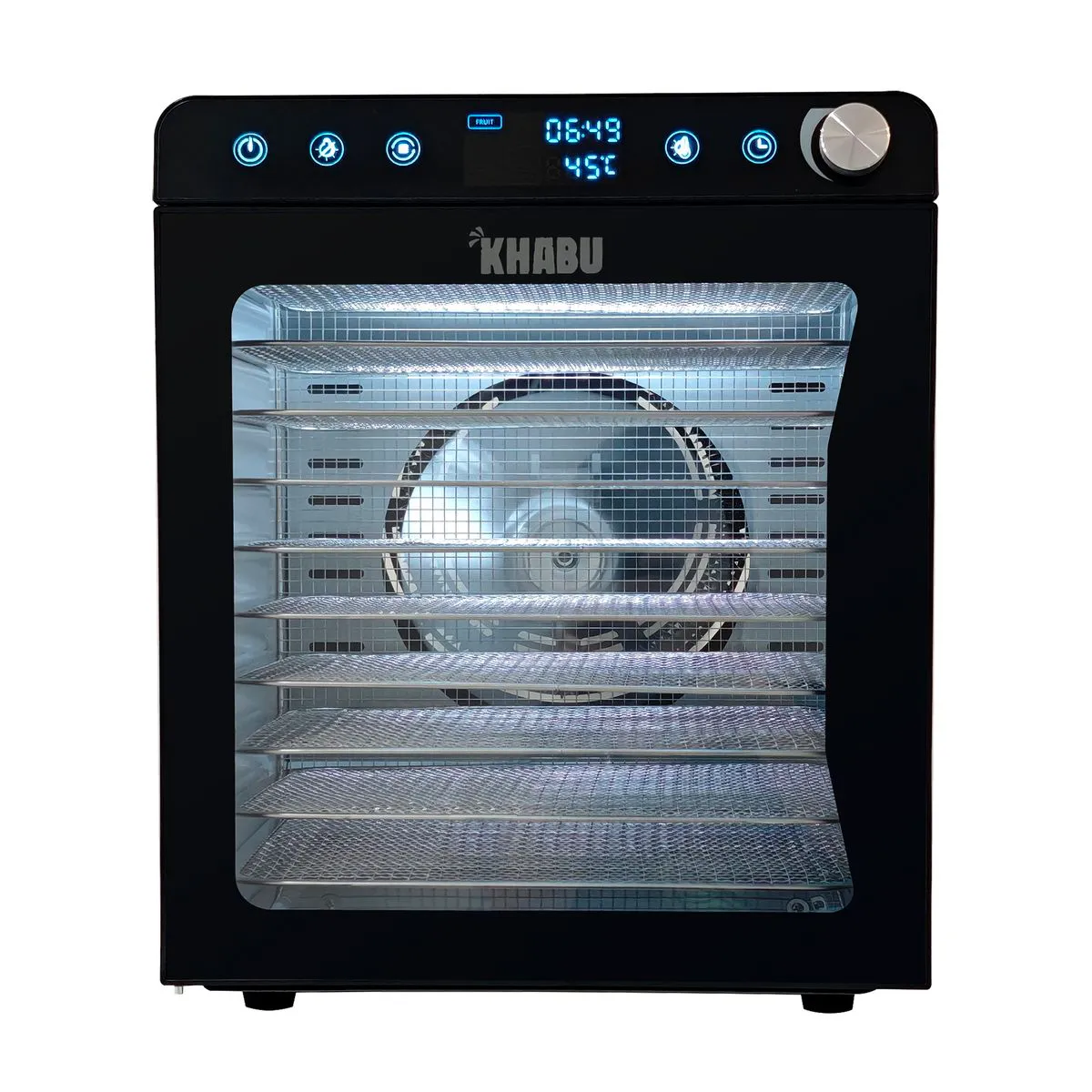 Kalahari Khabu KK10 Digital Food Dehydrator - Stainless Steel Cabinet