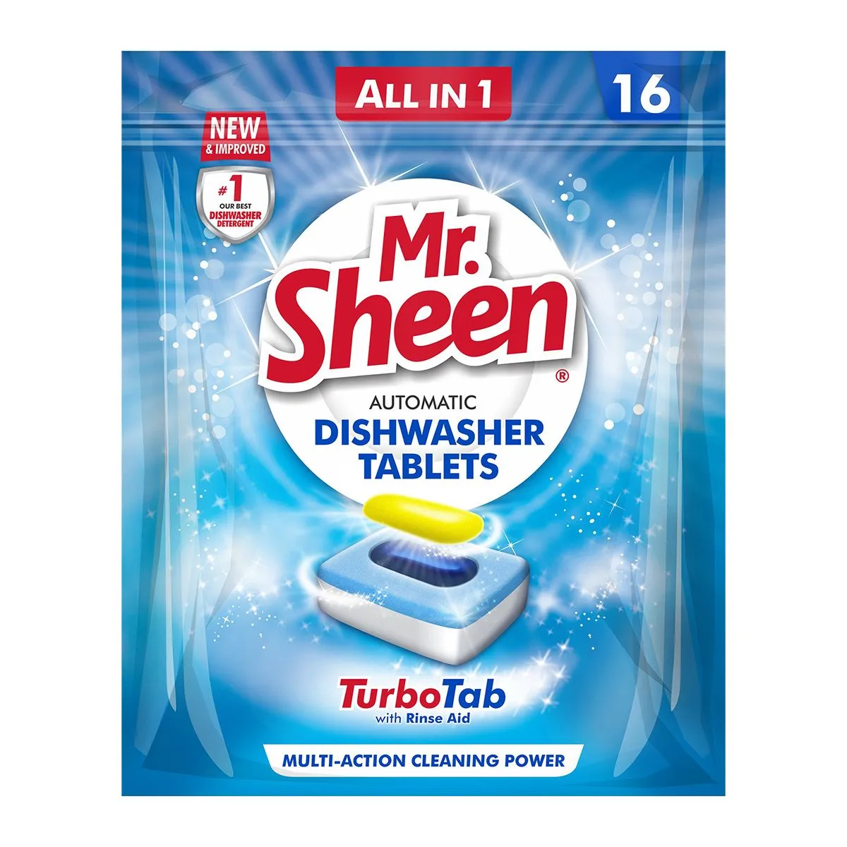 Mr Sheen Dishwasher Automatic Tablets 16 Units - 2 Pack