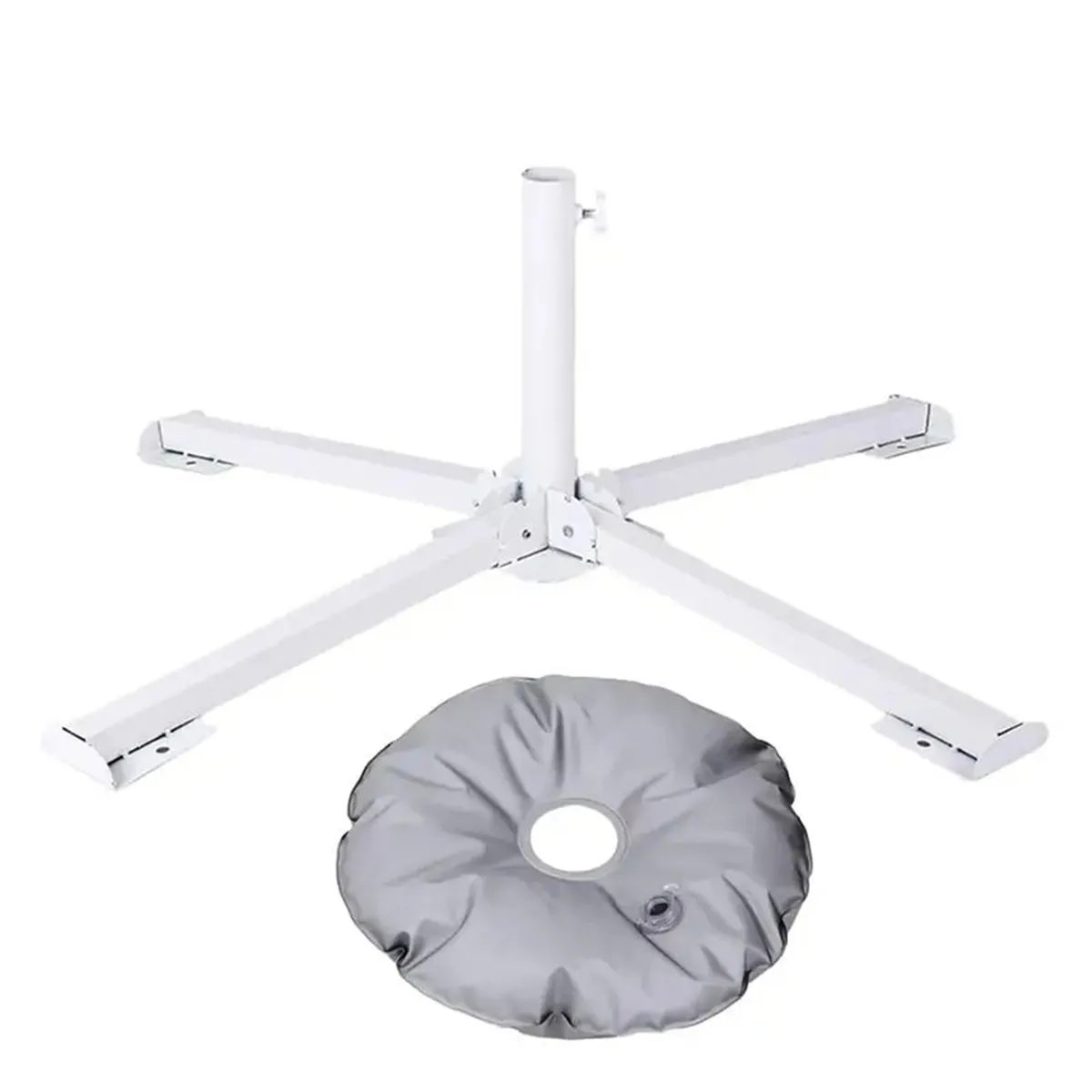 Umbrella Base Foldable Outdoor Patio Parasol Weight Base White