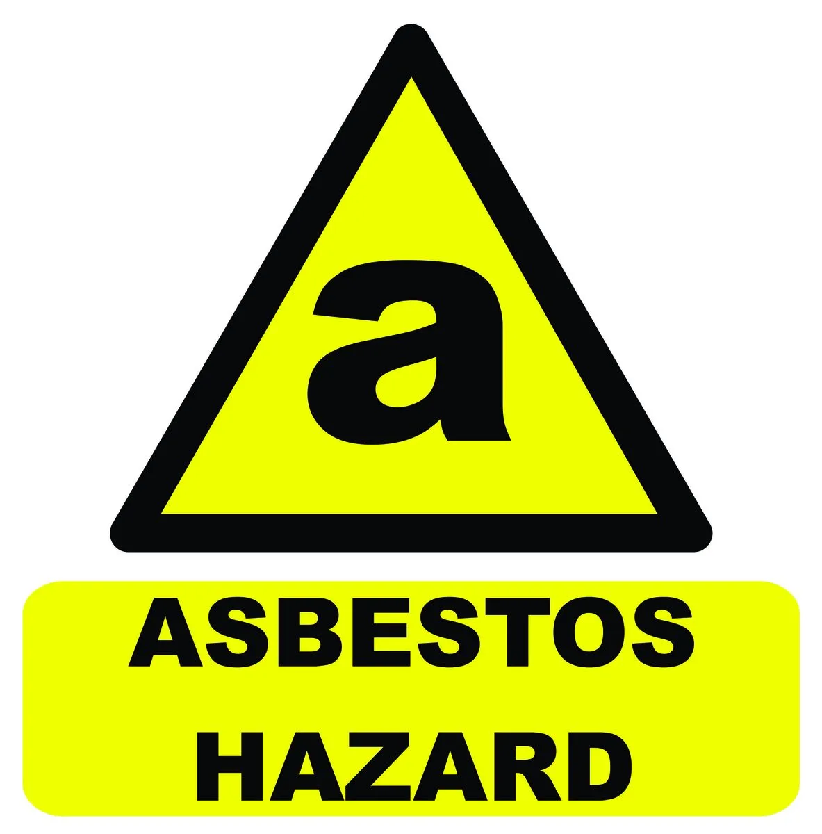 Asbestos Hazard Sign - 60x60cm - 2 Pack