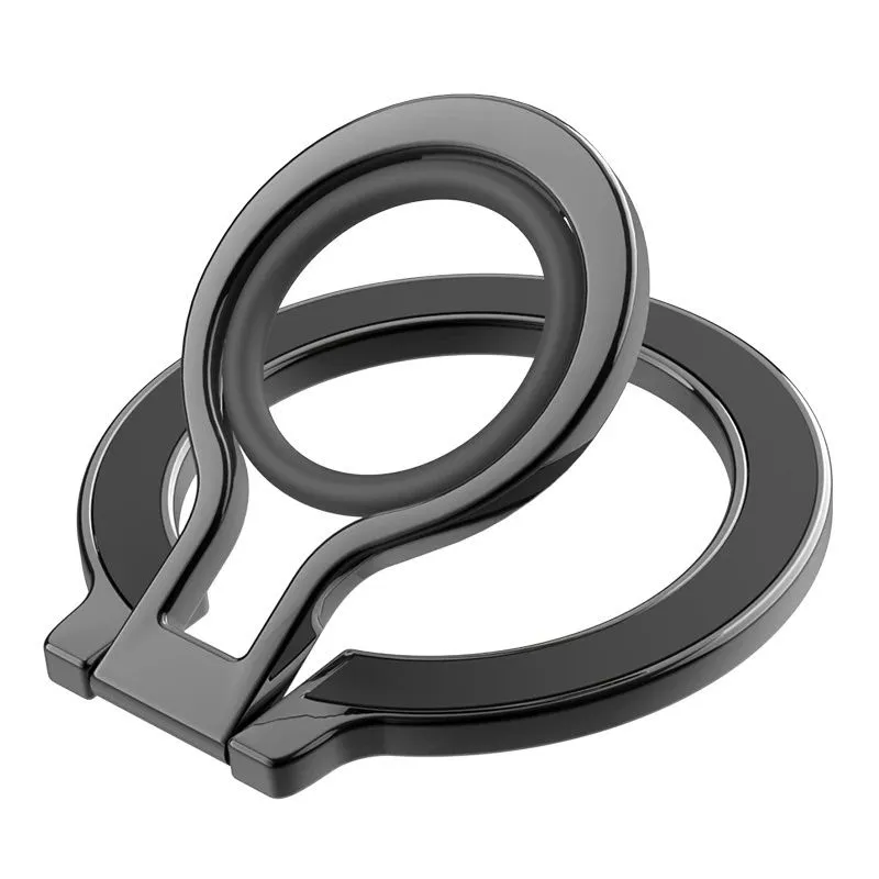 Magnetic Phone Ring Holder Compatible with MagSafe, 360 Rotation - Black