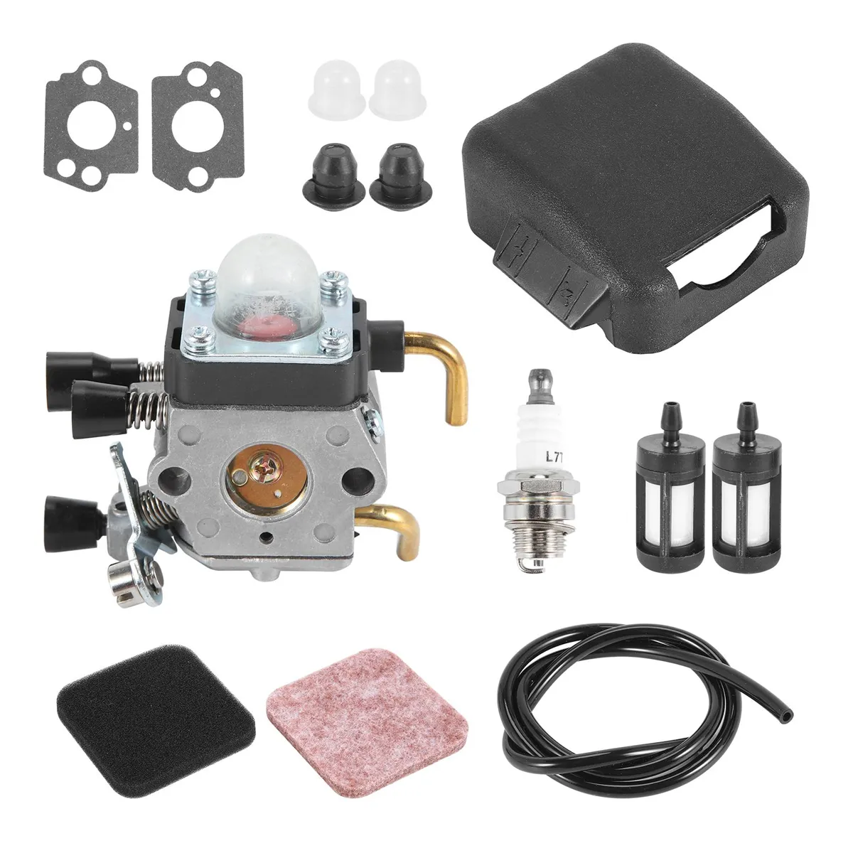 Fs85 Carburetor + Air Filter Cover for Stihl Fs75 Compatible with Universal