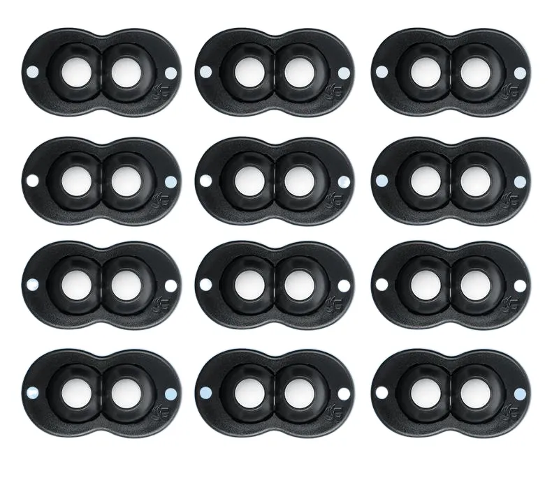 12pcs No Drill Adhesive Double Ball Nylon Casters for Furniture Bases