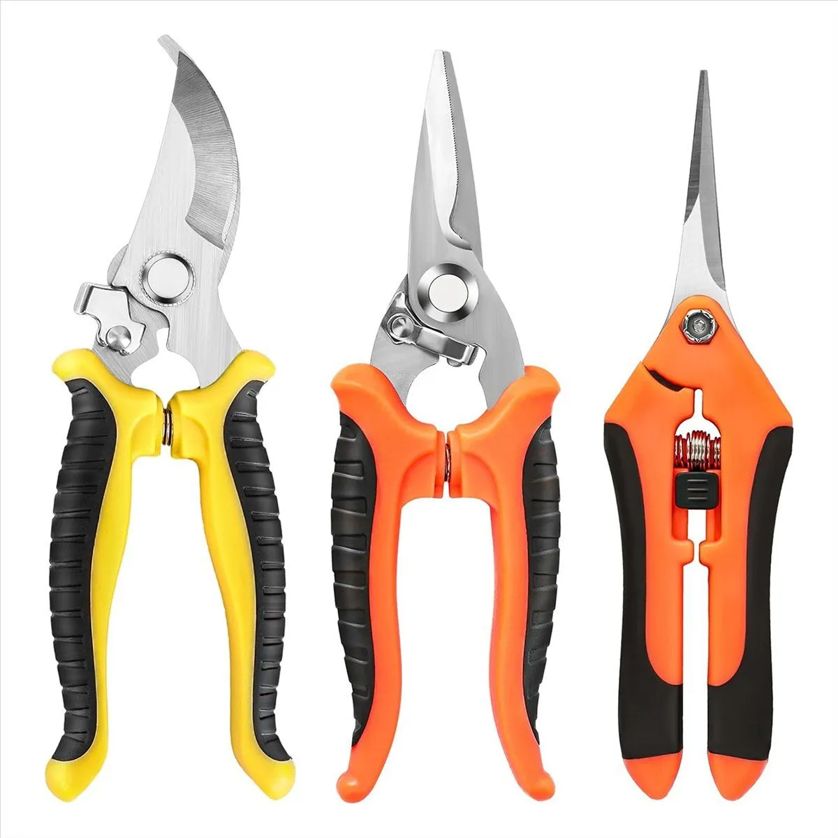 3 Pack Garden Pruning Shears Stainless Steel Garden Shears
