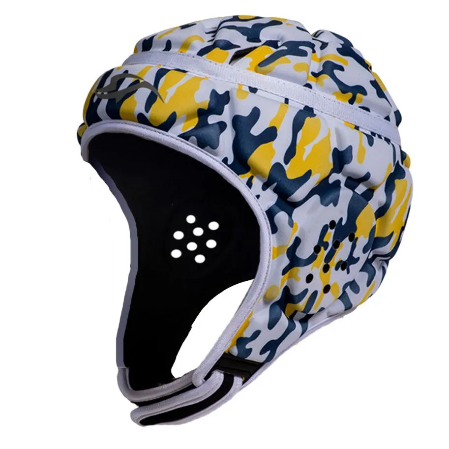 Stormforce INT. Rugby Headgear - Camo Royal Blue/Yellow - Xlarge