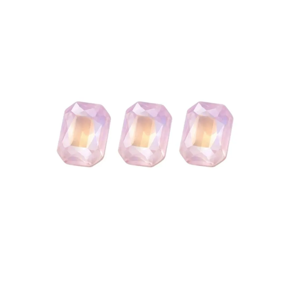 3 Pack - Cushion Cut Nail Art Rhinestones - Pink