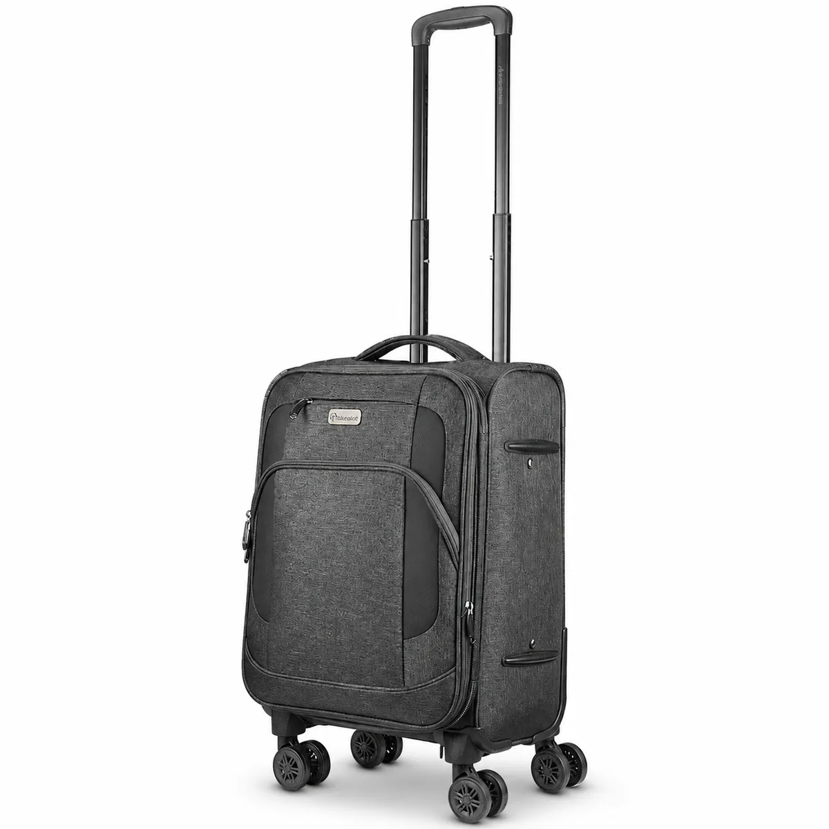Travelwize Aurora 55cm Cabin Luggage 4-Wheel Spinner Trolley Case - Grey Melange