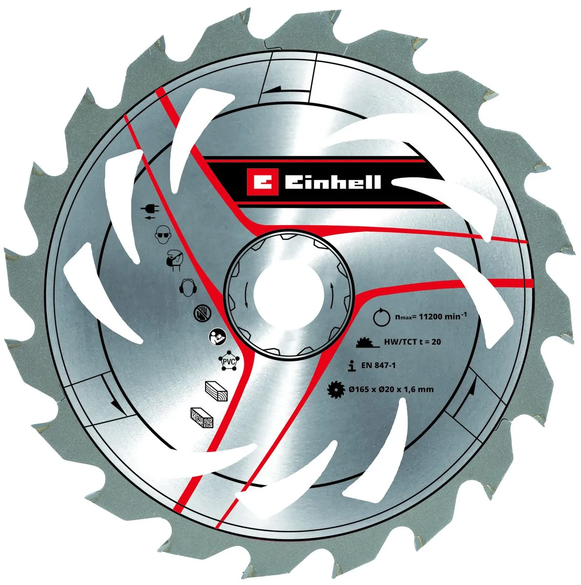 EINHELL - Saw Blade for Circular Saws TCT 165 x 20 x 20T