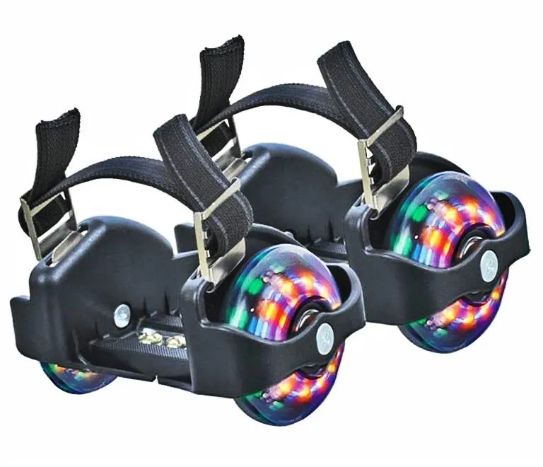Adjustable Flashing Roller Skates Hot Wheels - Small Whirlwind Pulley - Black