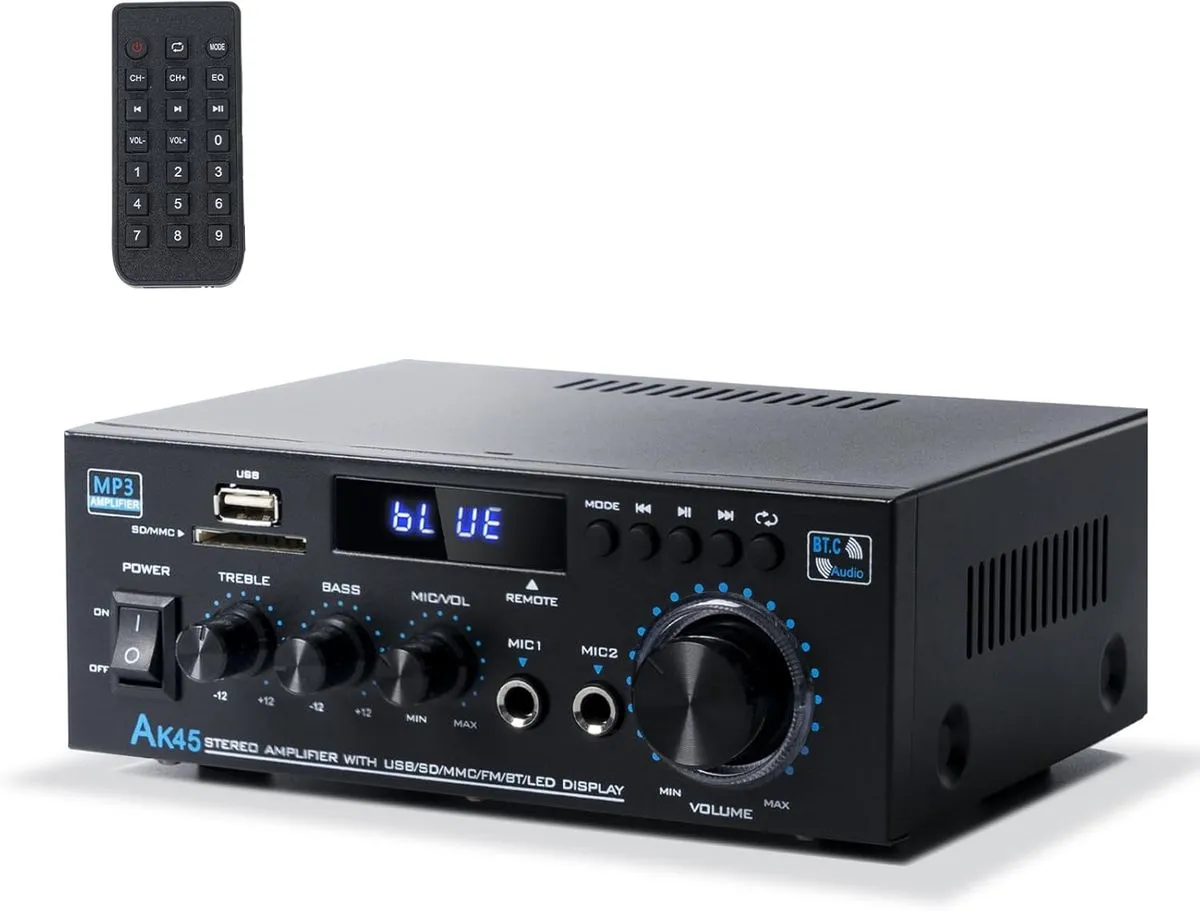 HiFi Stereo Mini Powered Amps, 40W x 2, Home Theater Audio Components