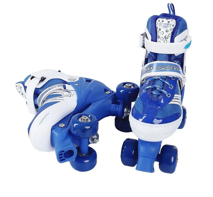 Kids' Adjustable Quad Roller Skates - Medium - Blue