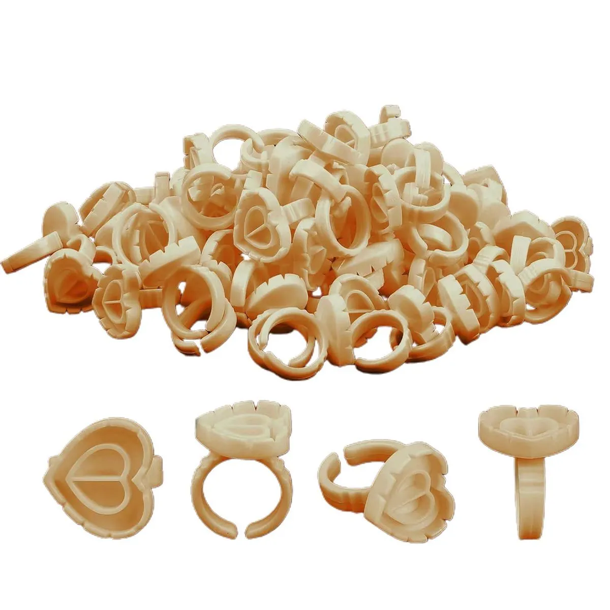 Glue Rings Smart Glue Cups Lash Glue Holder - 100 Pack