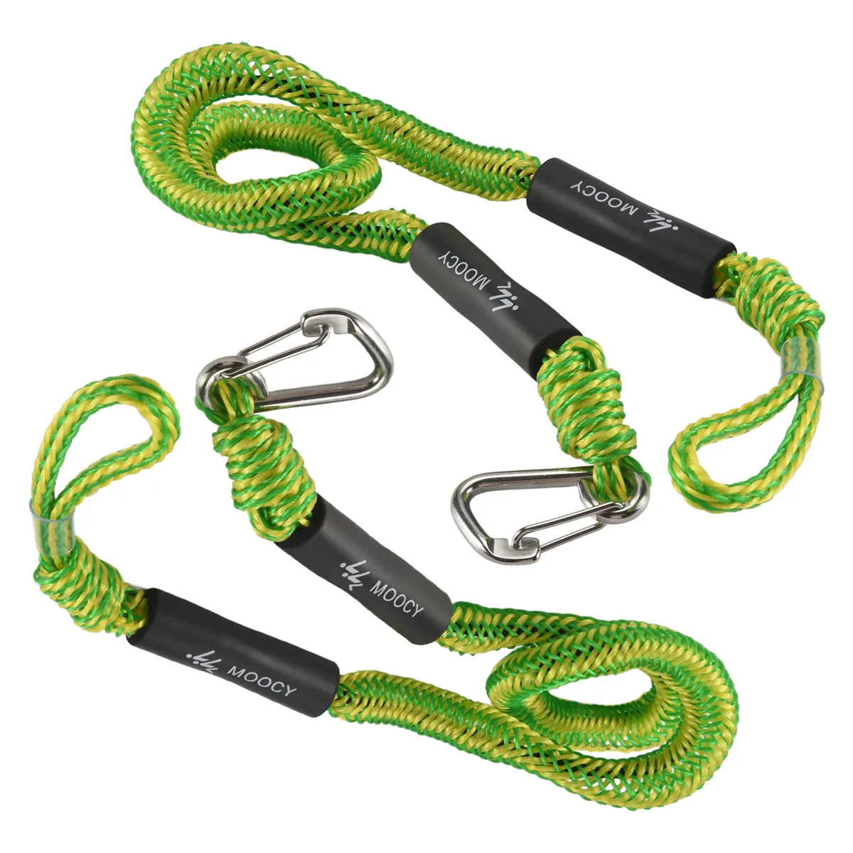 Moocy 2-Pack Boat Bungee Dock Line With Hook Mooring Rope Boat