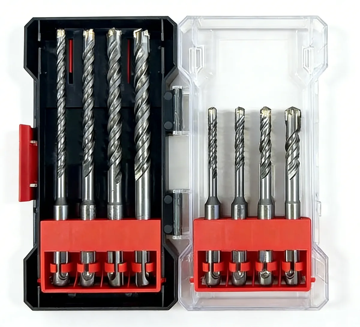 8-Piece SDS-Plus Hammer Drill Bit Set, Carbide Tip, for Concrete/Brick
