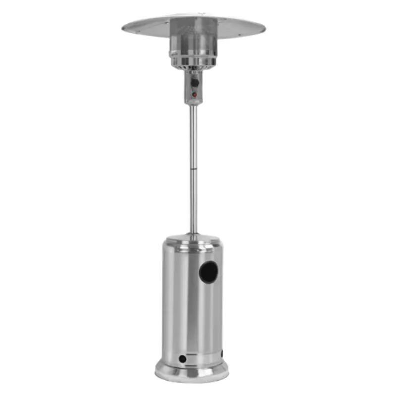 Stainless Steel Gas Patio Heater With Segmented Pole - Silver