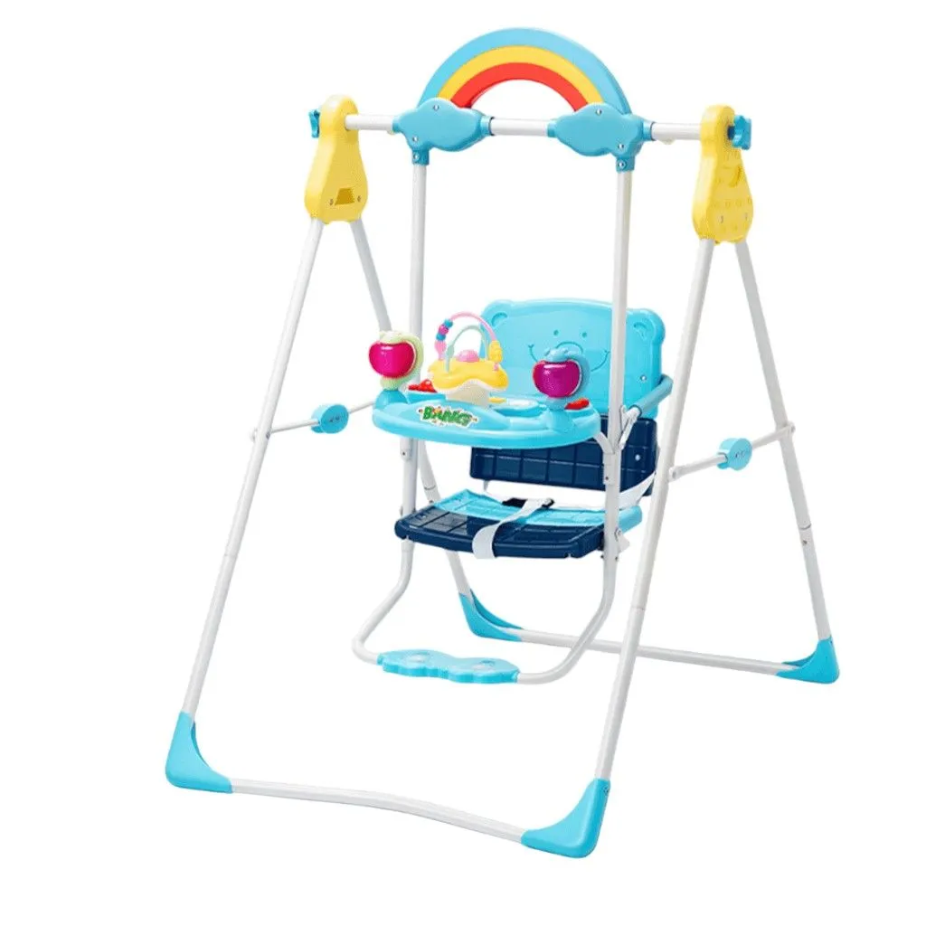 Baby Indoor/Outdoor Swing Seat With Play Tray - Blue