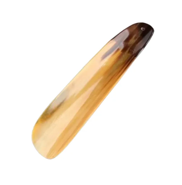 EMPORIUM Yak Horn Shoehorn – with Velvet Drawstring Pouch – 18.5cm