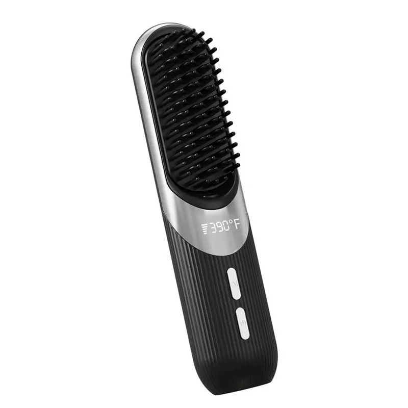 Portable Hair Straightener And Curler - Purple, Black