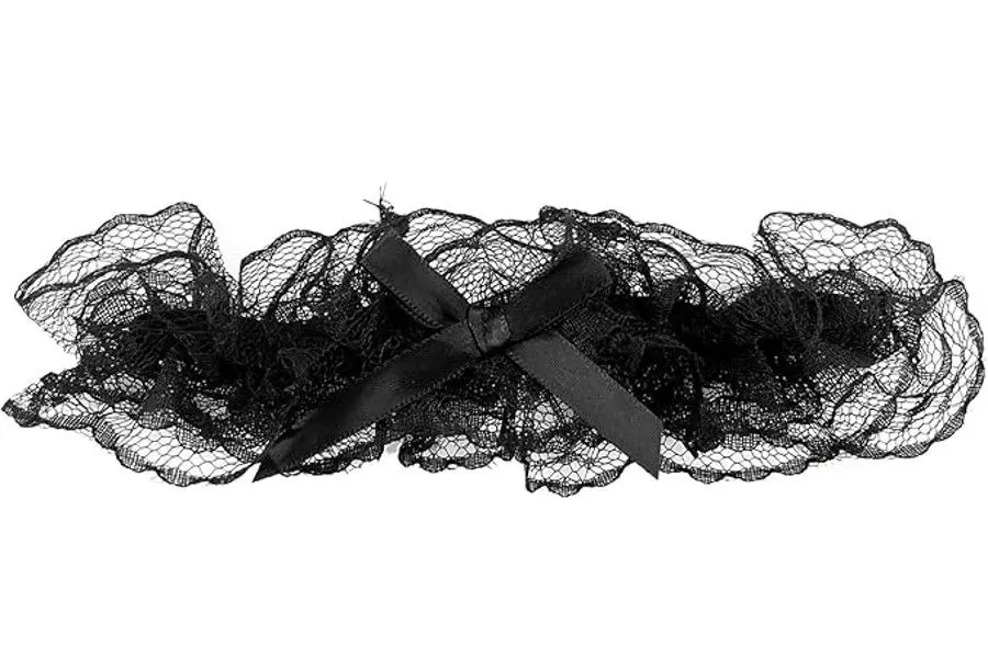 Women's Lace Wedding Bridal Party Prom Leg Garter Belt - Black