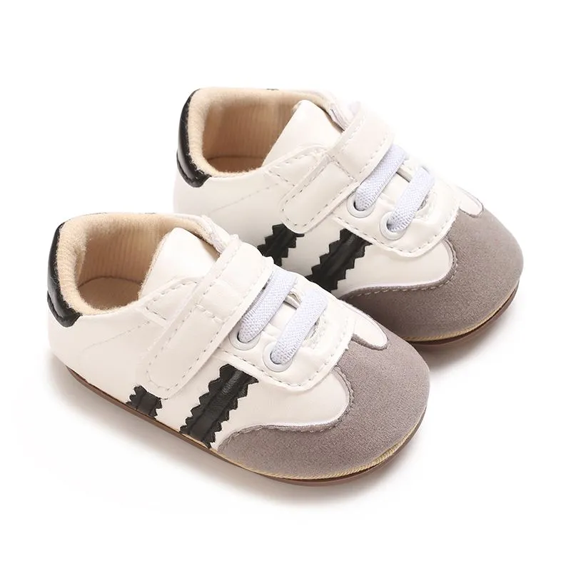 New Fashionable Baby Shoes Breathable Retro Striped Flat Shoes