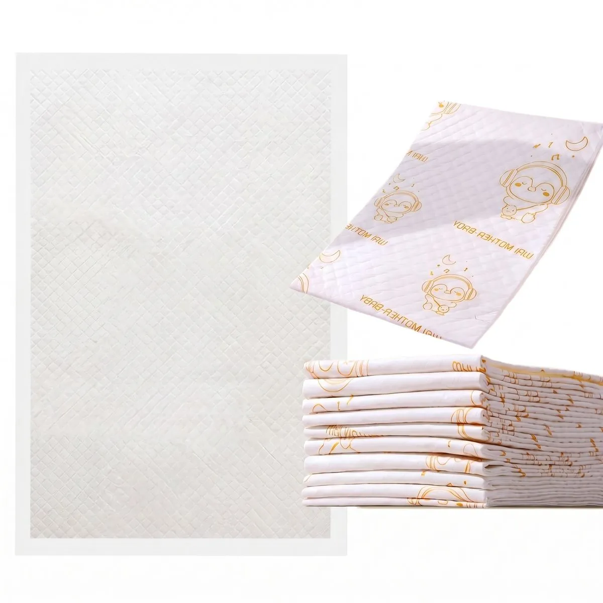 Disposable Underpads 60 × 90 cm, Highly Absorbent Waterproof Bed Pads