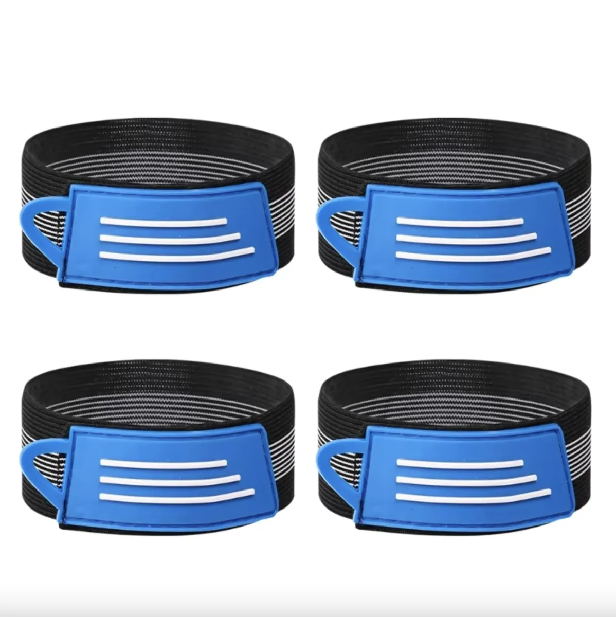 4PCS Bike Ankle Leg Trousers Pant Bands Clip Strap Ankle Fastening Belt - Blue
