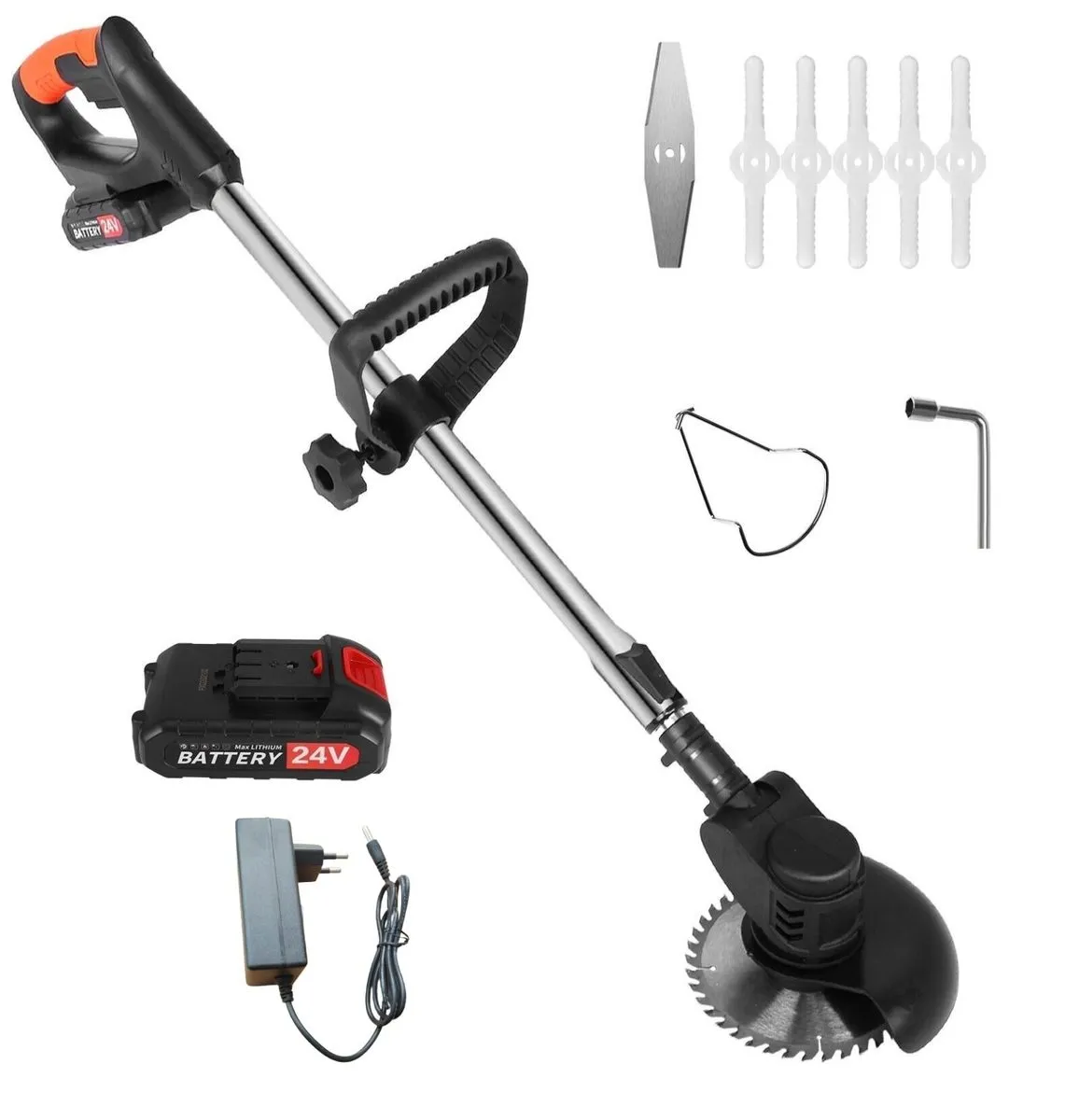 Weed Eater Cordless Brush Cutter 24V Lithium Battery Garden Grass Mower