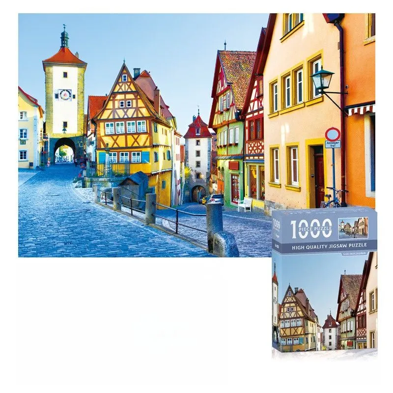1000 Pieces of Paper World Famous Paintings High Difficulty Puzzle - Austrian Small Town