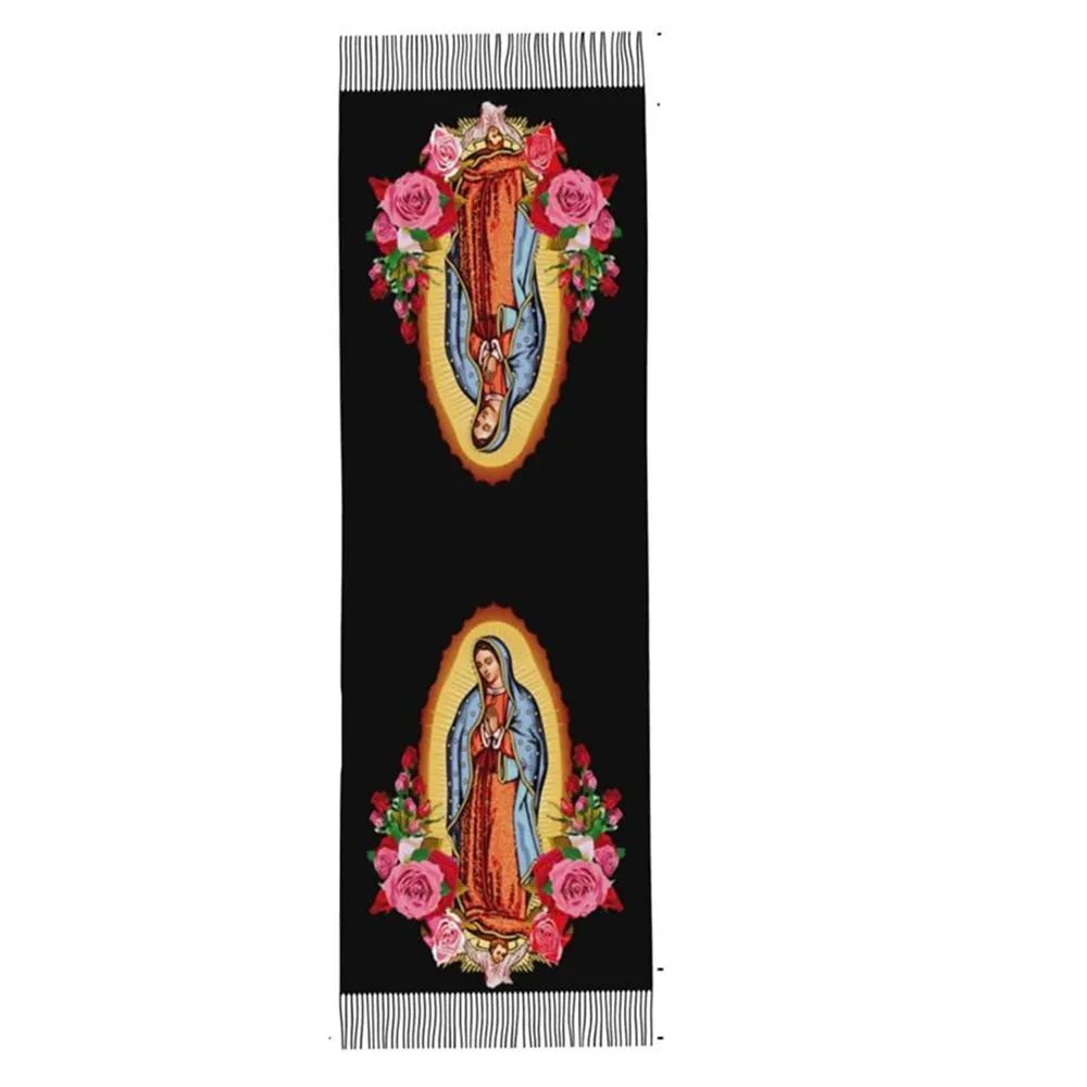 Unisex Religious Wear Prayer Shawl Catholic Saint Shawl Wrap Square Scarf - Style A