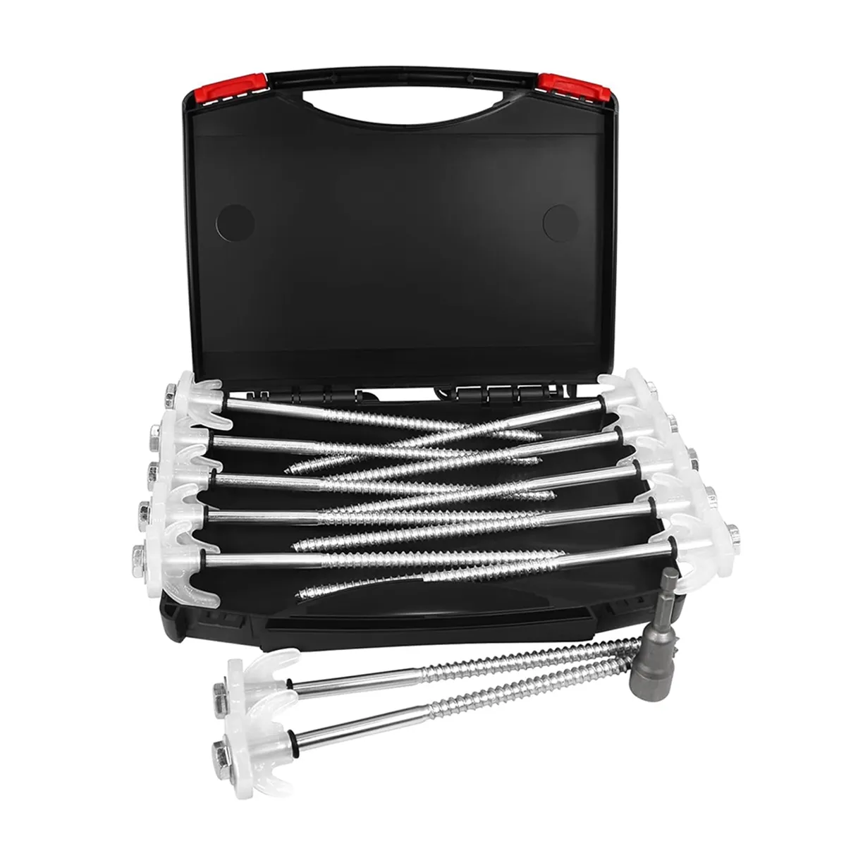 12 Pack 8-Inch Heavy Duty Metal Tent Nails Anchor Screws