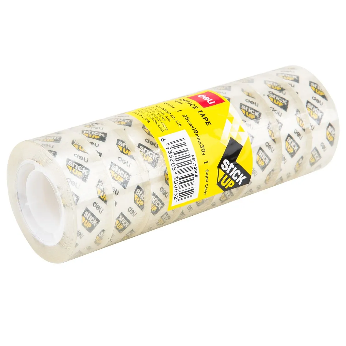 DELI Stationery Tape 18mm x 30Y - Clear Tape (8 Rolls)