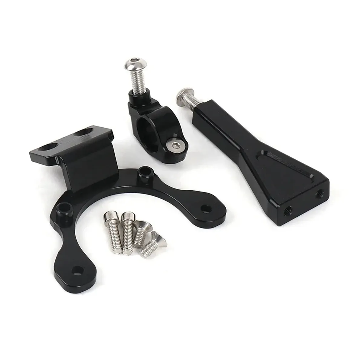 Adjustable Steering Damper Bracket Mounting Kit Compatible with Universal