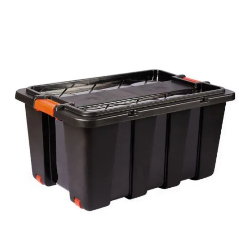 SourceDirect - Heavy Duty Storage Box with Lid and Wheels (150litre)