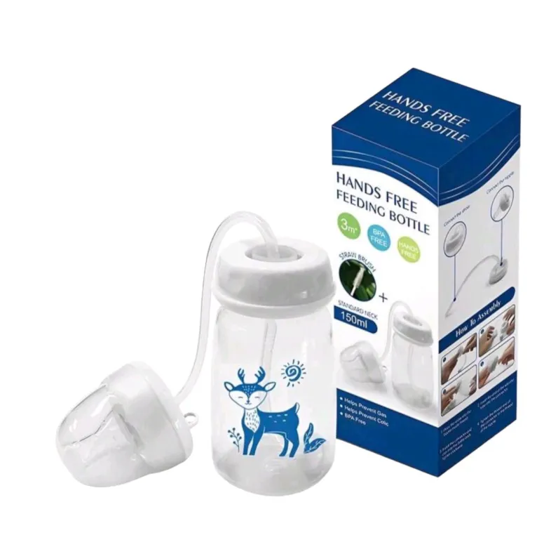 Creative Baby Bottle Hands-Free Feeding Bottle - Blue