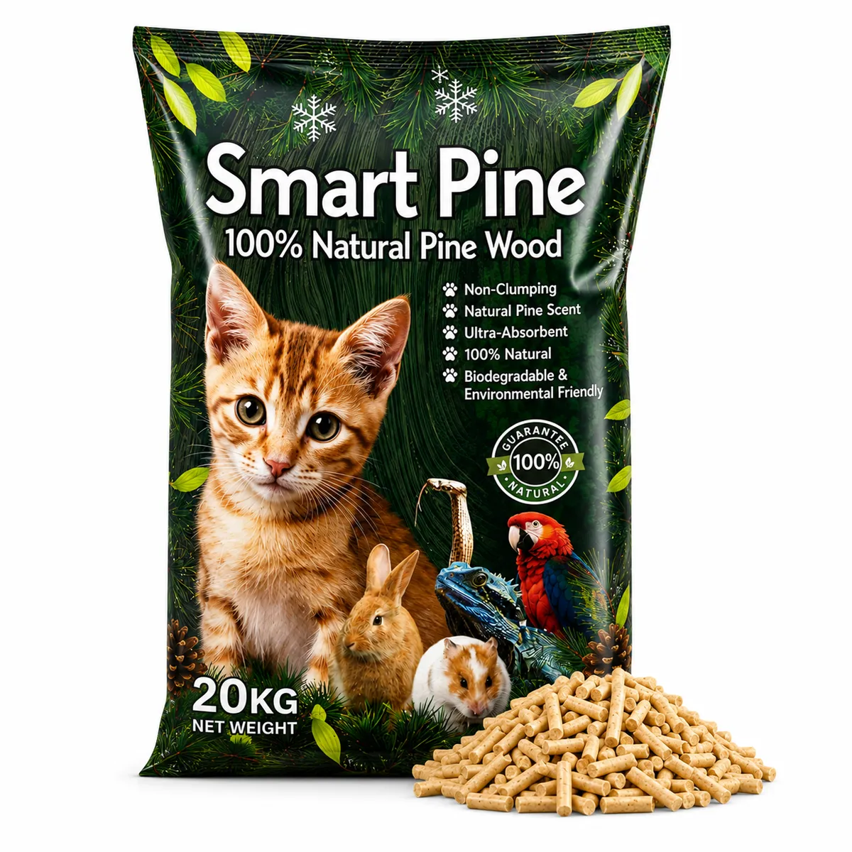 Smart Pine Eco Pine Pellet Cat Litter 20KG
