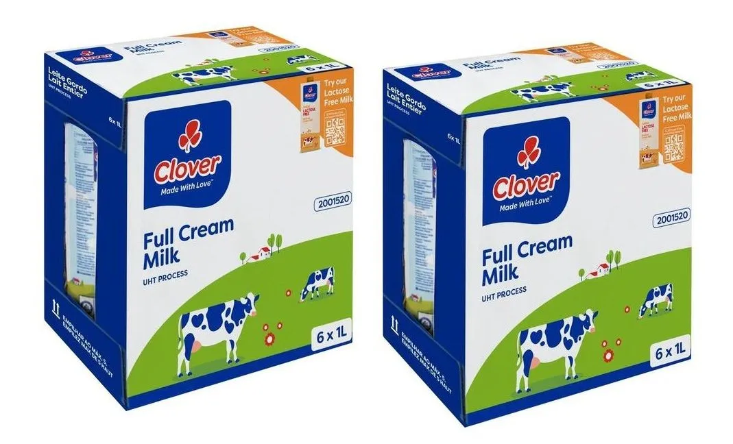 Clover Full Cream UHT Long Life Milk 1L x 12