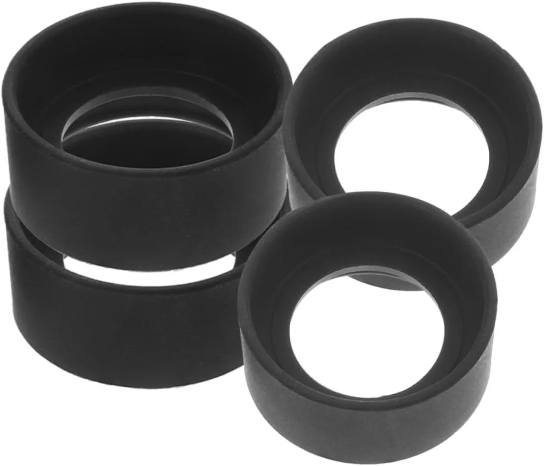 4pcs Rubber Microscope Eyepiece Shields Replaceable Protective Covers